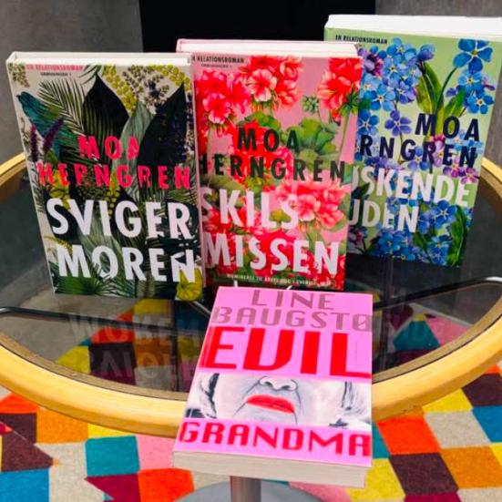 Foto af de 4 nævnte romaner