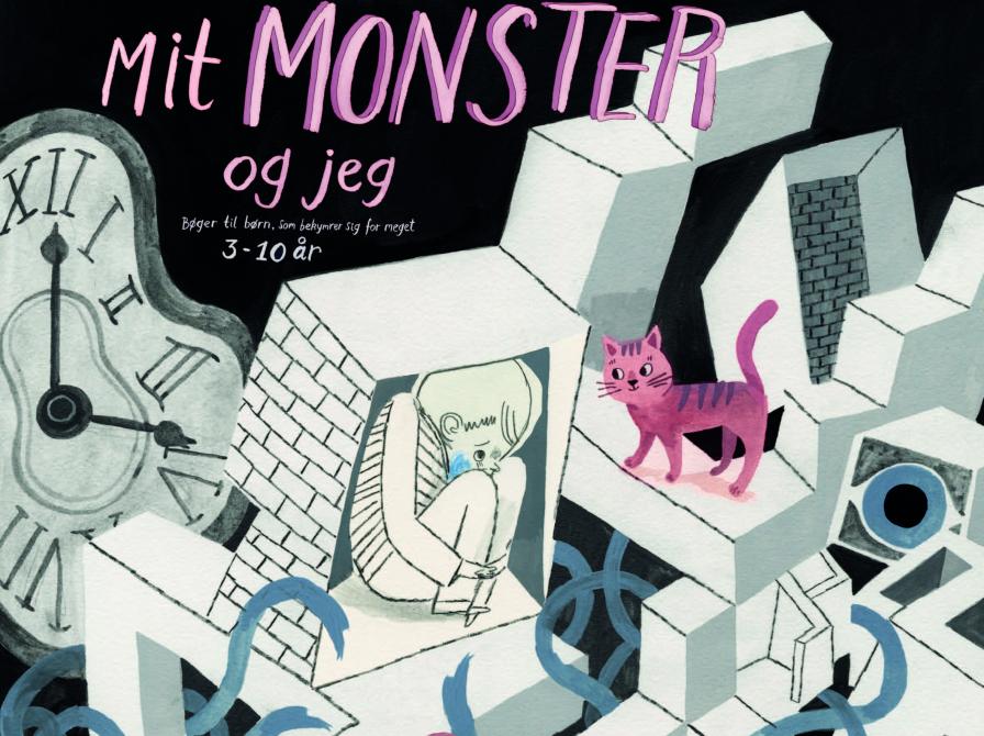 Tegning af barn der gemmer sig 